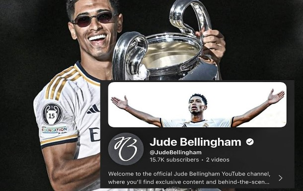 ตามรอย คริสเตียโน่ โรนัลโด้! จู๊ด เบลลิ่งแฮม เปิดช่องยูทูบ